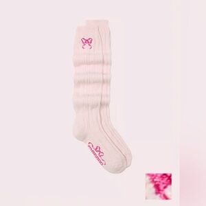 PINK x LoveShackFancy Knee-High Socks Pink Tulip Bow